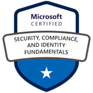 Microsoft Certified: Security, Compliance, and Identity Fundamentals 배지